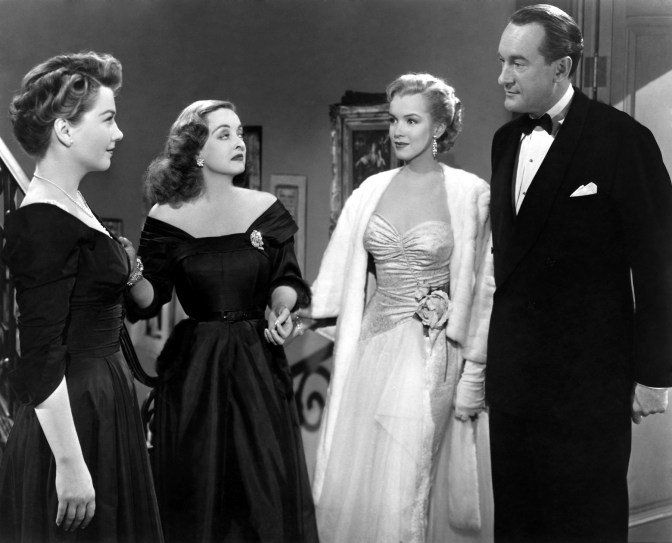 anne baxter, bette davis, marilyn monroe &amp; george sanders - all about eve 1950